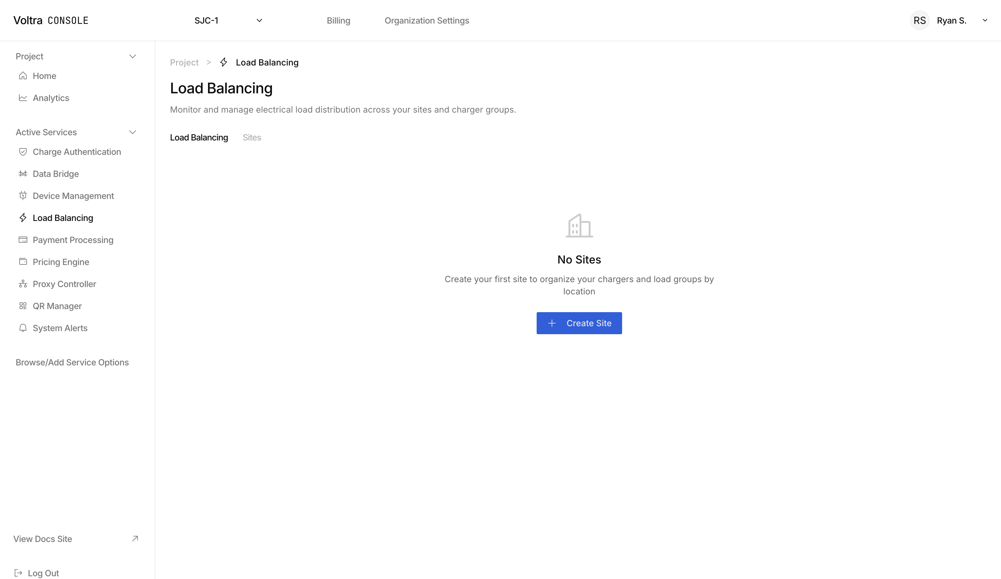 Empty Load Balancing Page